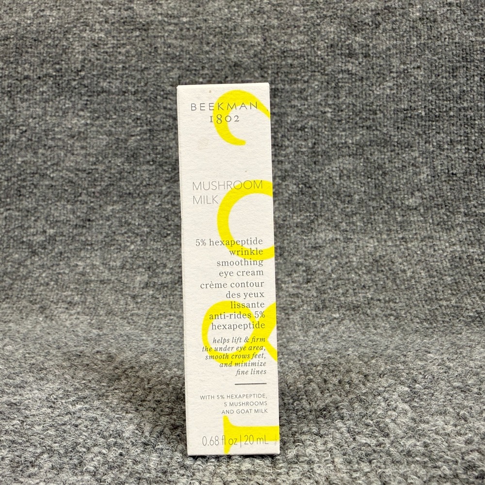 Beekman 1802 Mushroom Milk 5% Hexapeptide Wrinkle Smoothing Eye Cream 0.68oz NEW